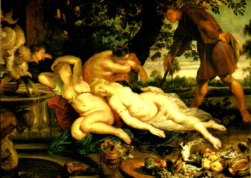 Peter Paul Rubens cimone och efigenia Spain oil painting art